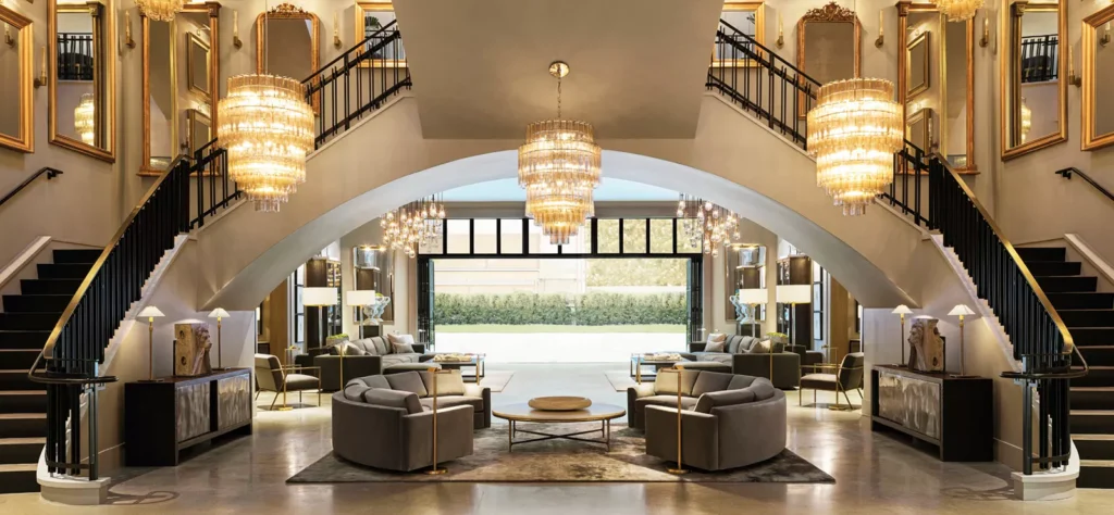 Restoration Hardware foyer styling