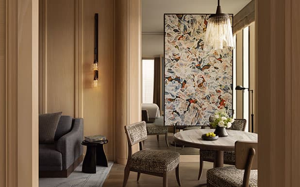 Artwork by Wilson Lin featured in the luxury suites of Capella Hotel Taipei, a 5-star hotel.