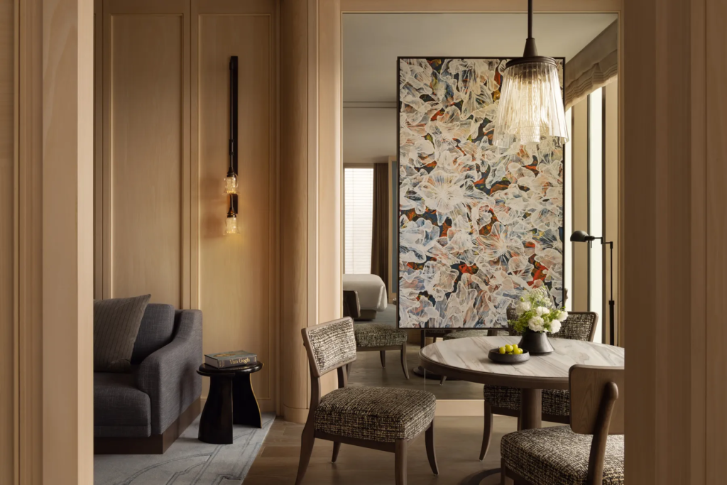 Artwork by Wilson Lin featured in the luxury suites of Capella Hotel Taipei, a 5-star hotel.